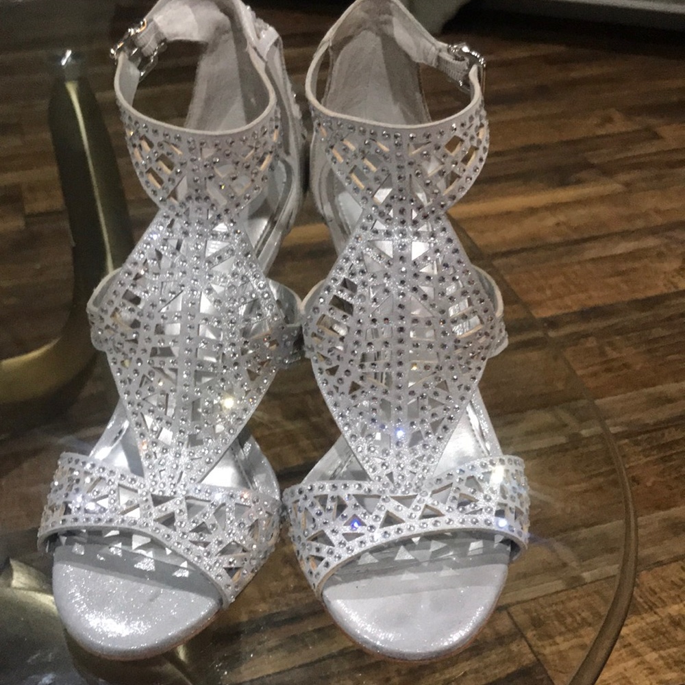 Silver Evening High Heels